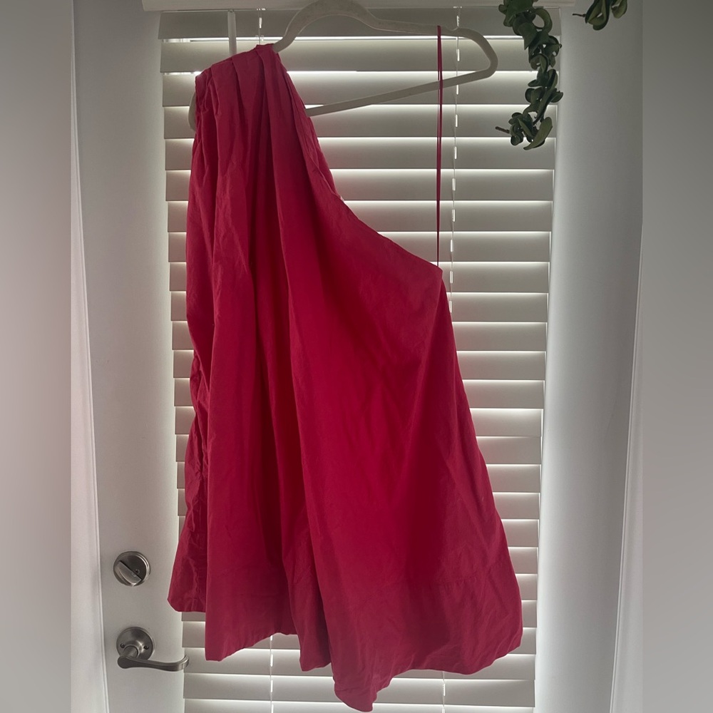 Free People Pink One-Shoulder A-Line Mini Dress - Picture 2 of 4